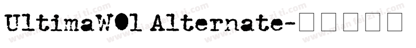 UltimaW01 Alternate字体转换